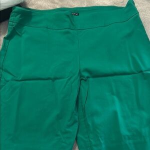 Counterparts Green Bermuda Shorts Flat Front Design